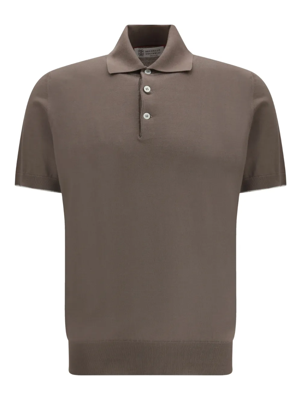 Brunello Cucinelli short-sleeve polo shirt - Marrone