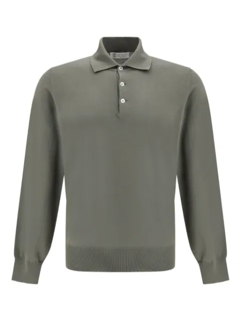 Brunello Cucinelli long-sleeve knitted polo shirt