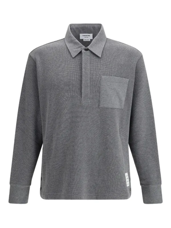 THOM BROWNE ポロシャツ サイズ2 グレー Thom Browne パッチポケット ポロシャツ | グレー | FARFETCH JP