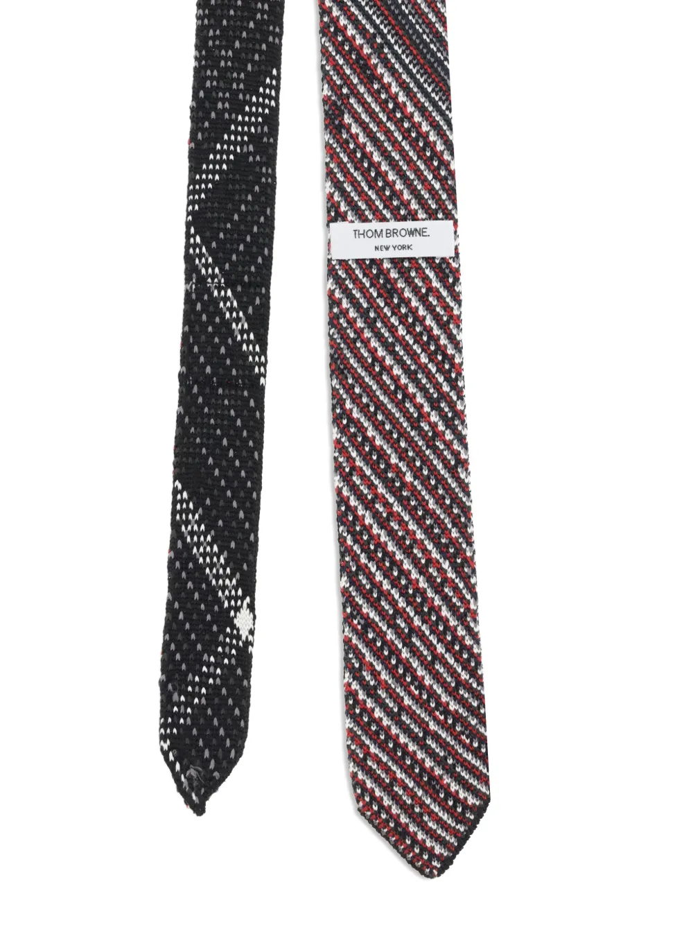 Thom Browne Plaid-jacquard Tie In Brown