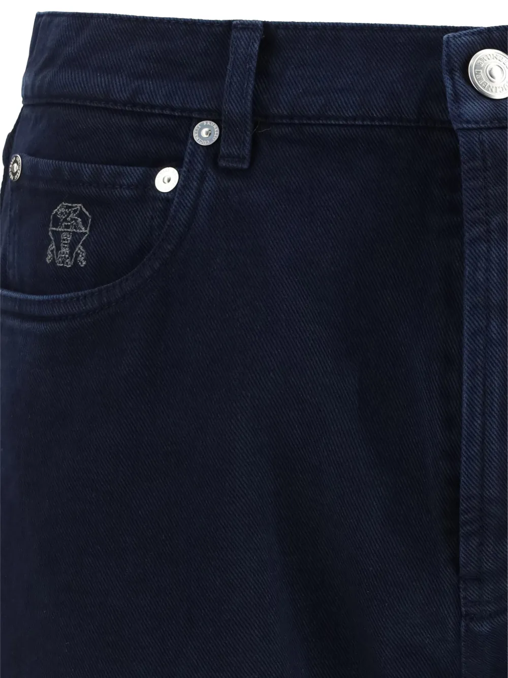 Brunello Cucinelli Iconic Fit jeans met vijf zakken - Blauw