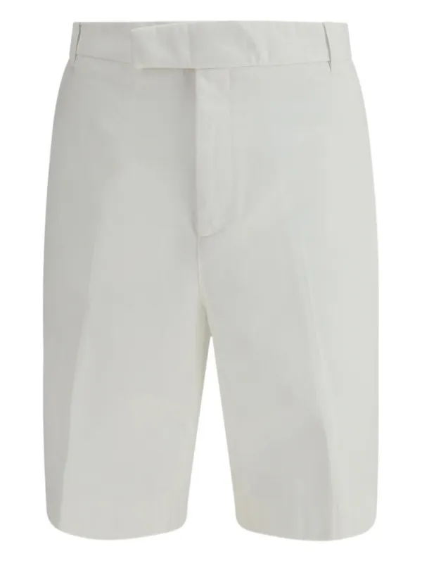 Thom Browne Tab Front Utility Chino Shorts in White