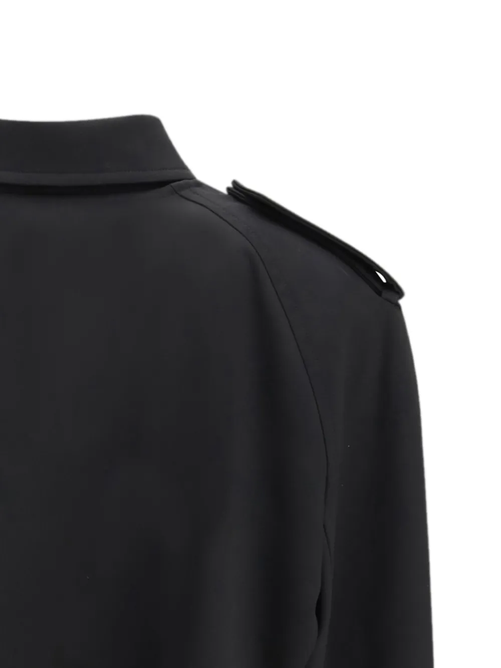 The Row Usuaia Detachable Sleeves Belt Jacket In Black