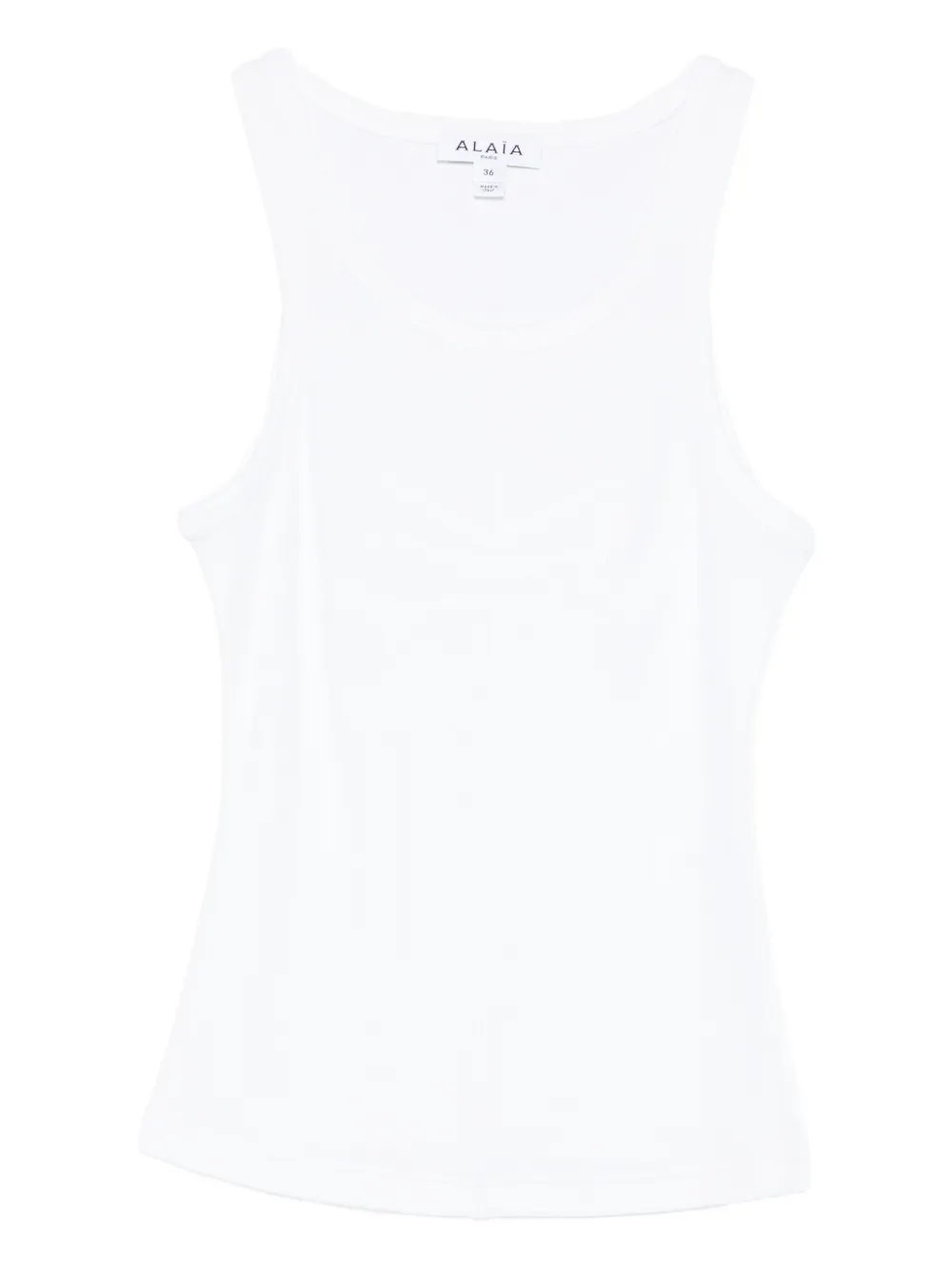 Alaïa camiseta con escote redondo | blanco | Image 1