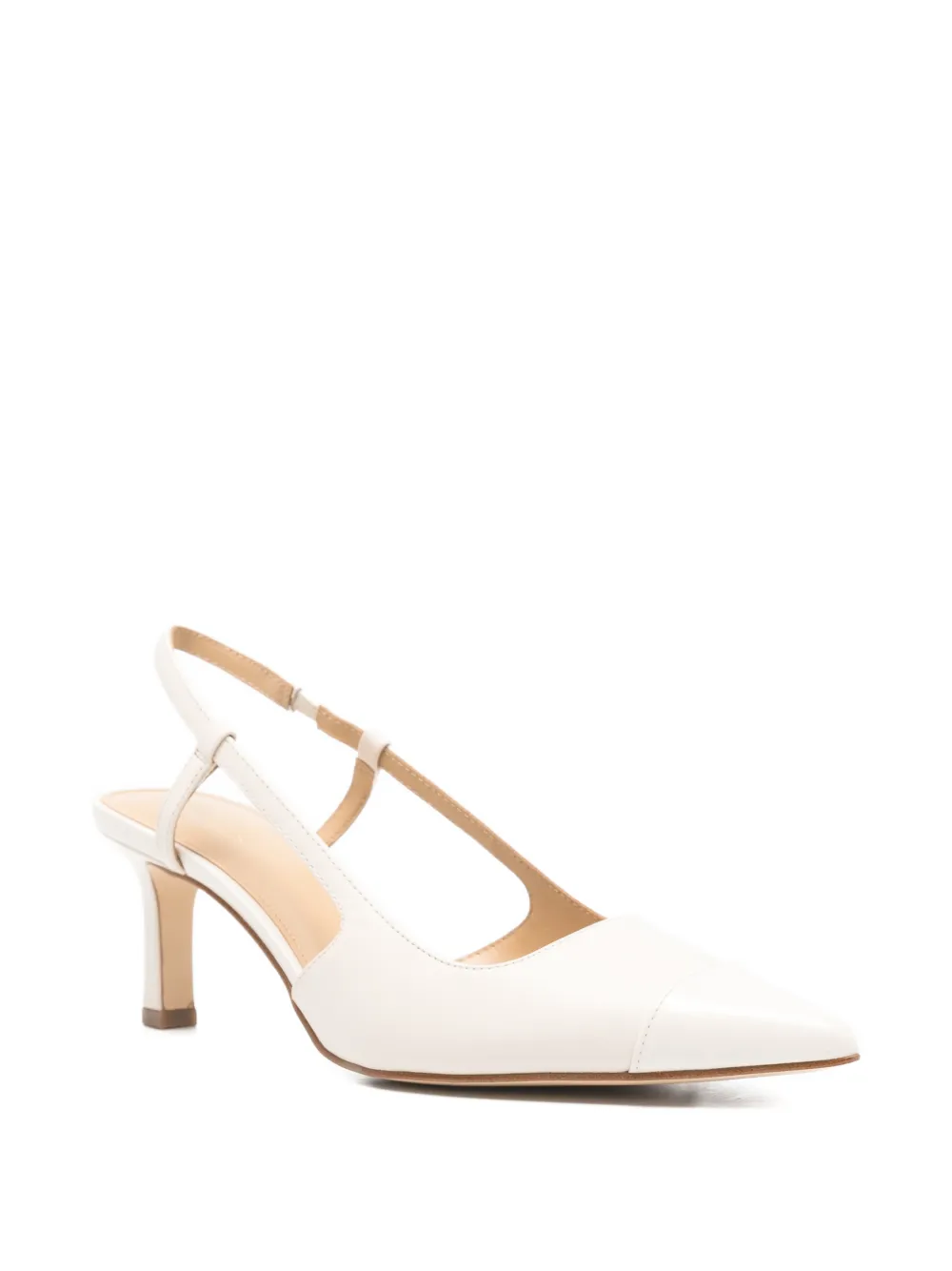 Michael Kors slingback-strap leather pumps Beige