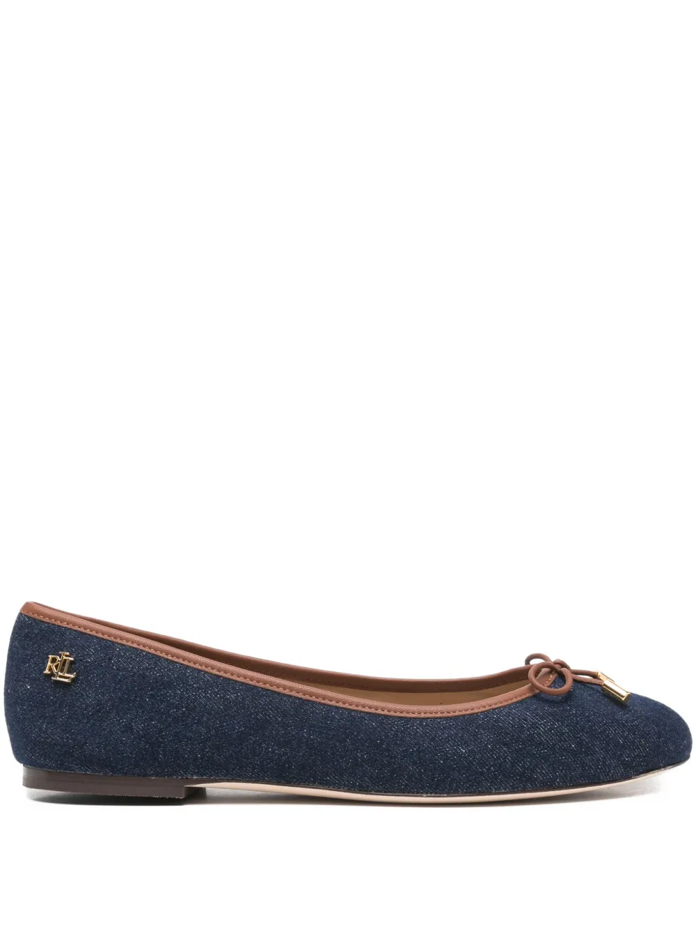 Lauren Ralph Lauren bow-detail ballet flats - Blu