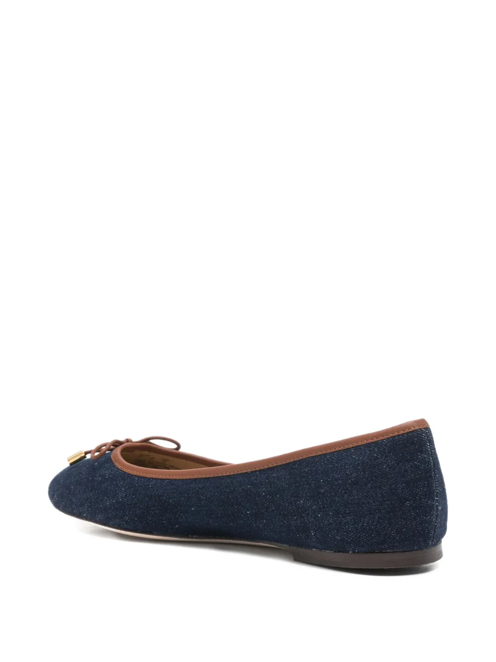 Lauren Ralph Lauren bow-detail ballet flats Blauw