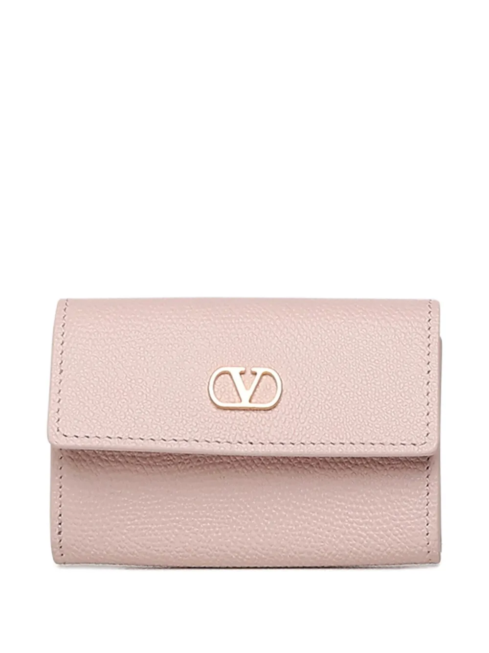Valentino Garavani Signature Vlogo Wallet In Pink