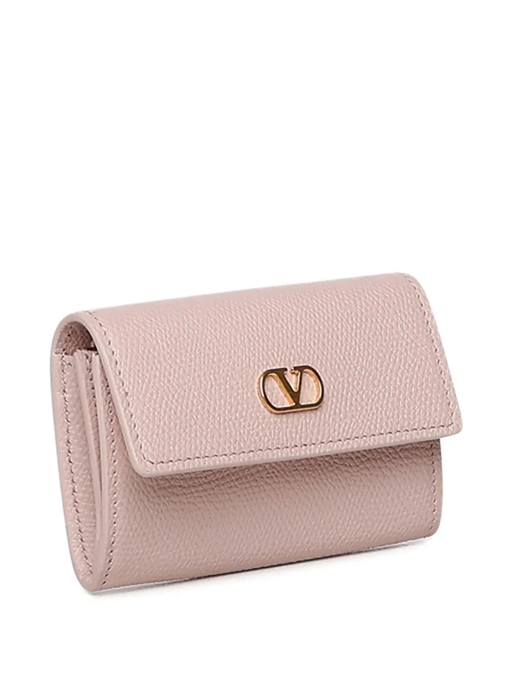 Valentino Signature Vlogo Wallet In Pink