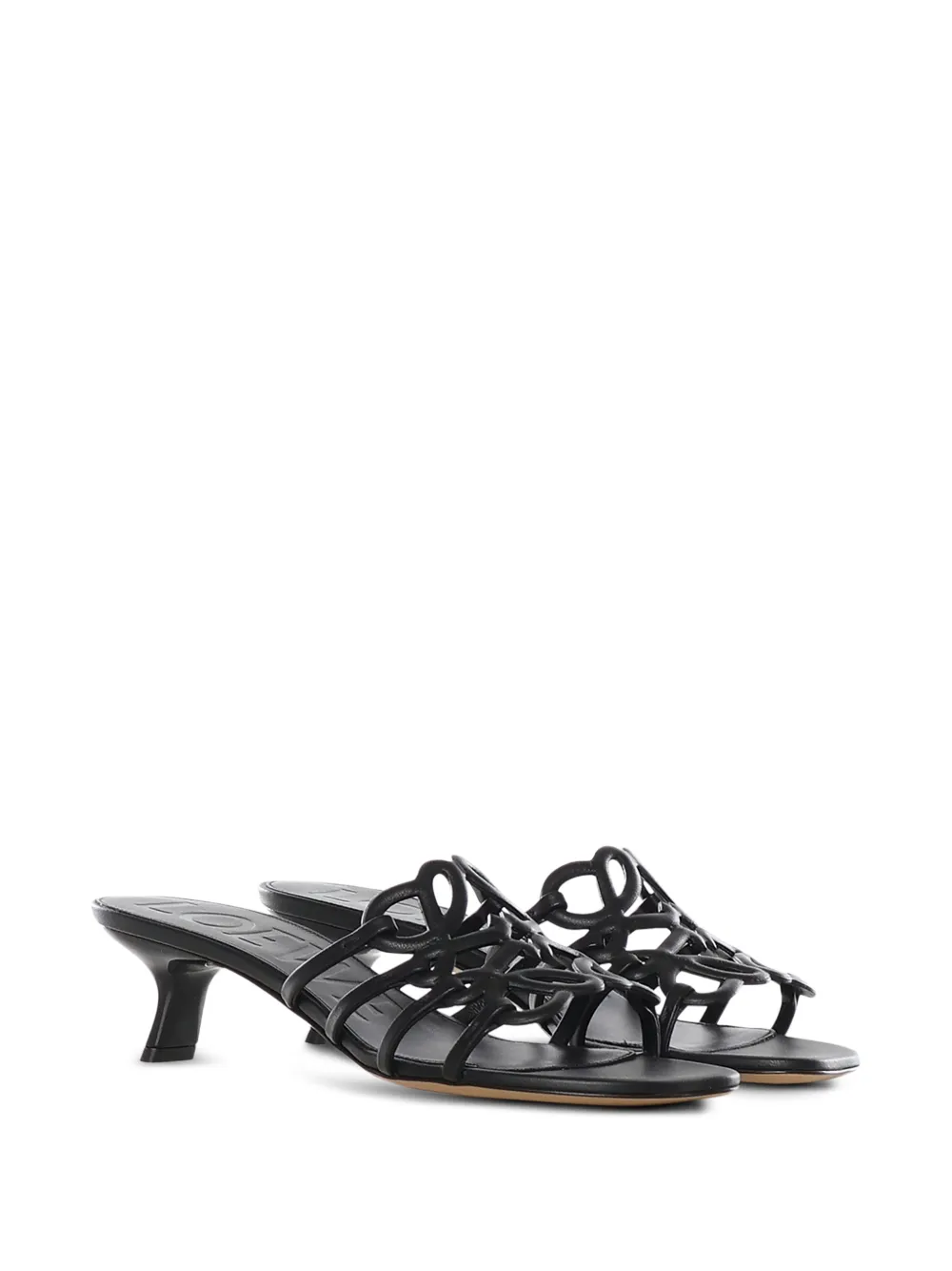 LOEWE Anagram sandalen met geknoopte hak Zwart