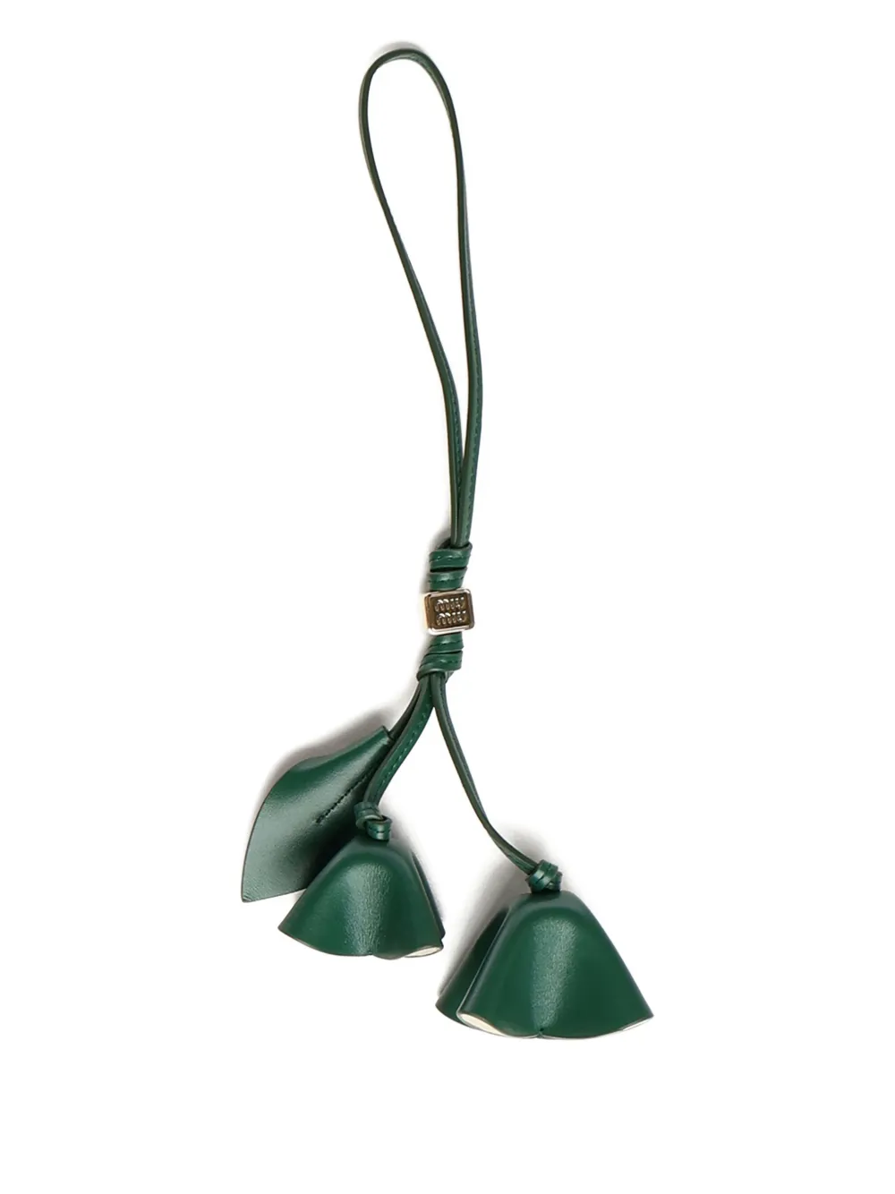 Miu Miu origami-flower bag charm - Verde