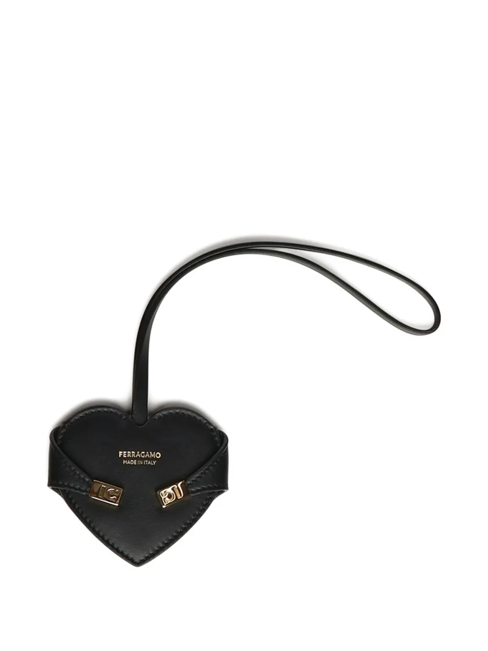 Ferragamo logo-print charm - Nero