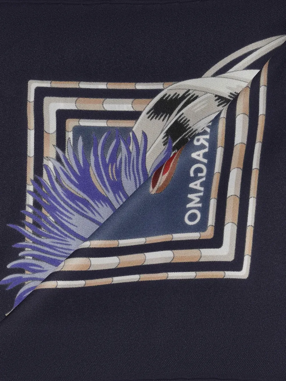 Ferragamo Graphic-pattern Scarf In Blue