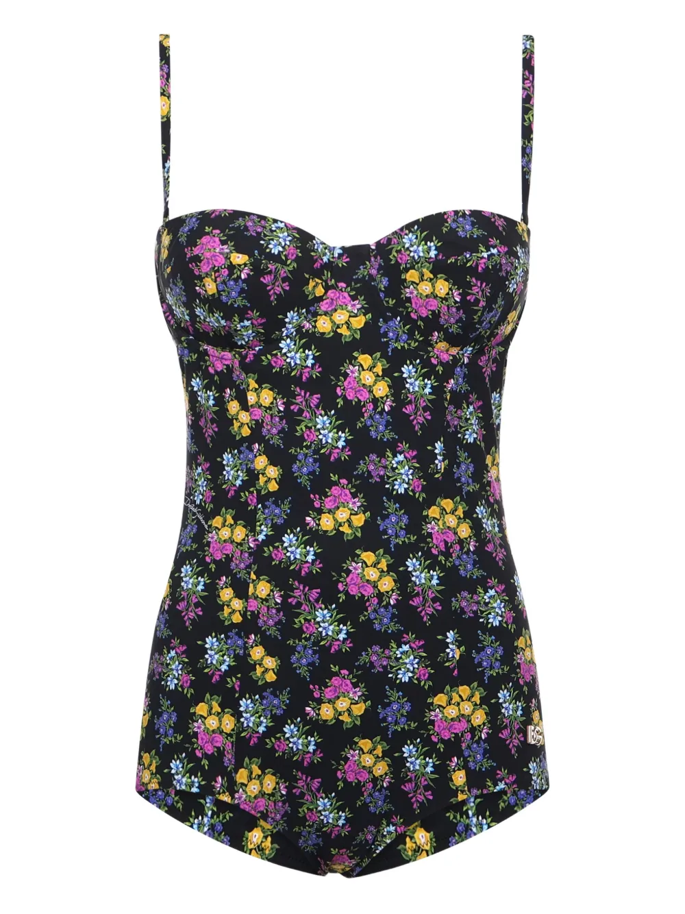 Dolce & Gabbana floral-print swimsuit - Nero