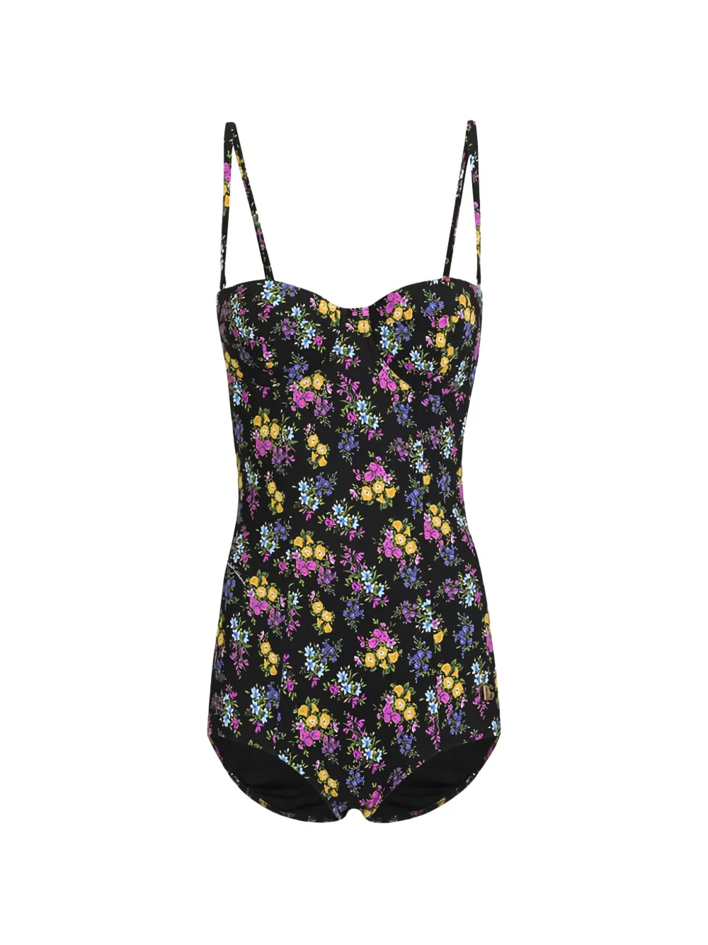 Dolce & Gabbana Badpak met bloemenprint Zwart