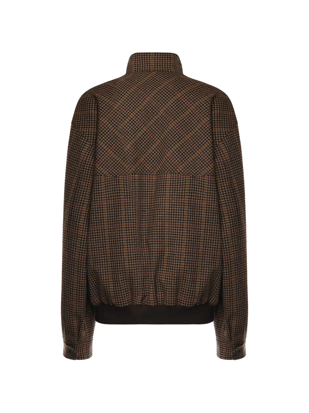  Miu Miu Checked Zip-fastening Jacket - Brown 