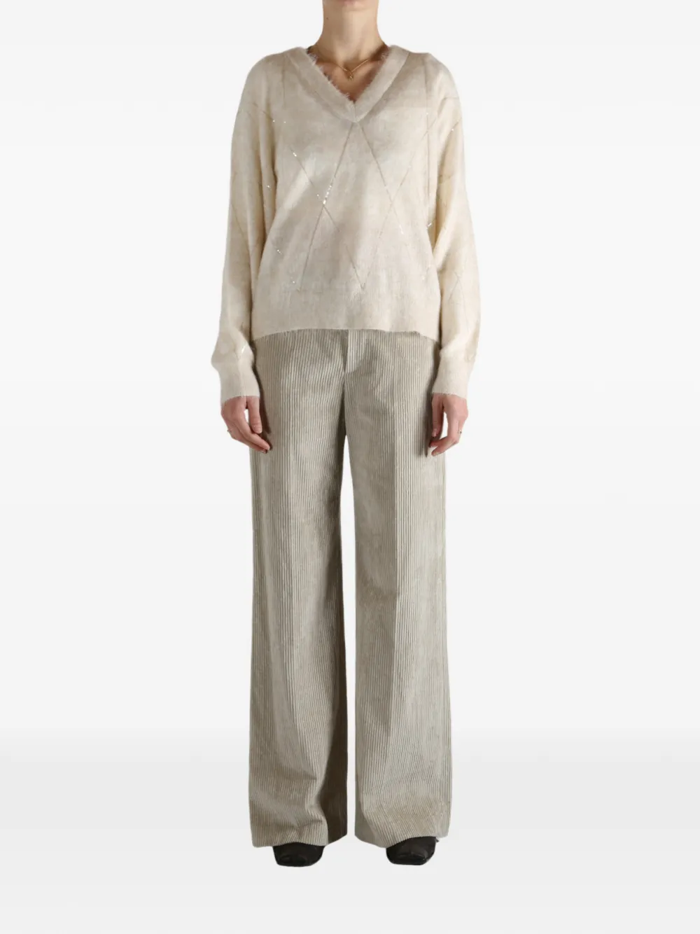 Brunello Cucinelli suéter con cuello en V | Suéteres | Image 2