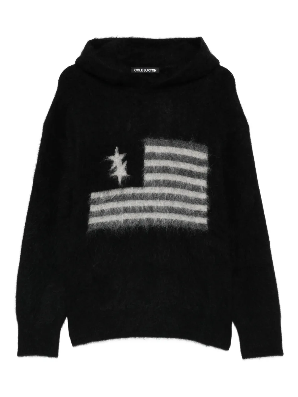 COLE BUXTON hoodie à motif drapeau | noir | Image 1