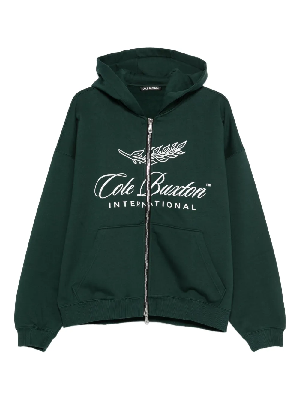 COLE BUXTON hoodie con logo estampado y cierre | verde | Image 1