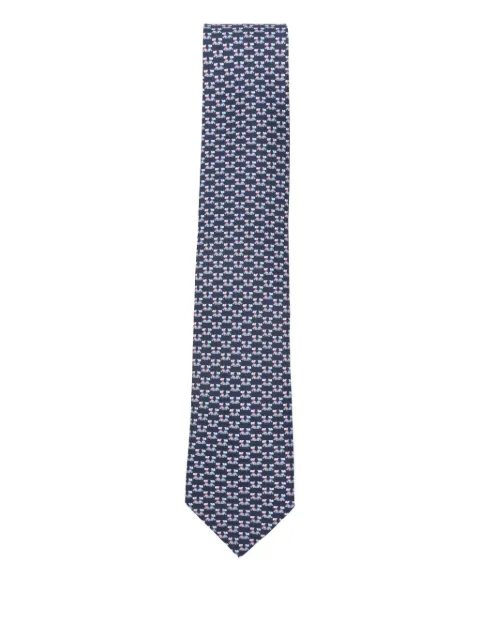 Ferragamo Terrier-print silk tie