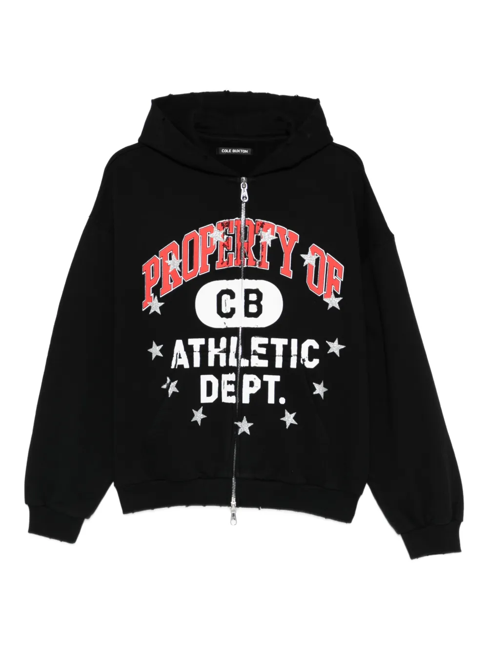 COLE BUXTON hoodie con estampado gráfico y cierre | negro | Image 1