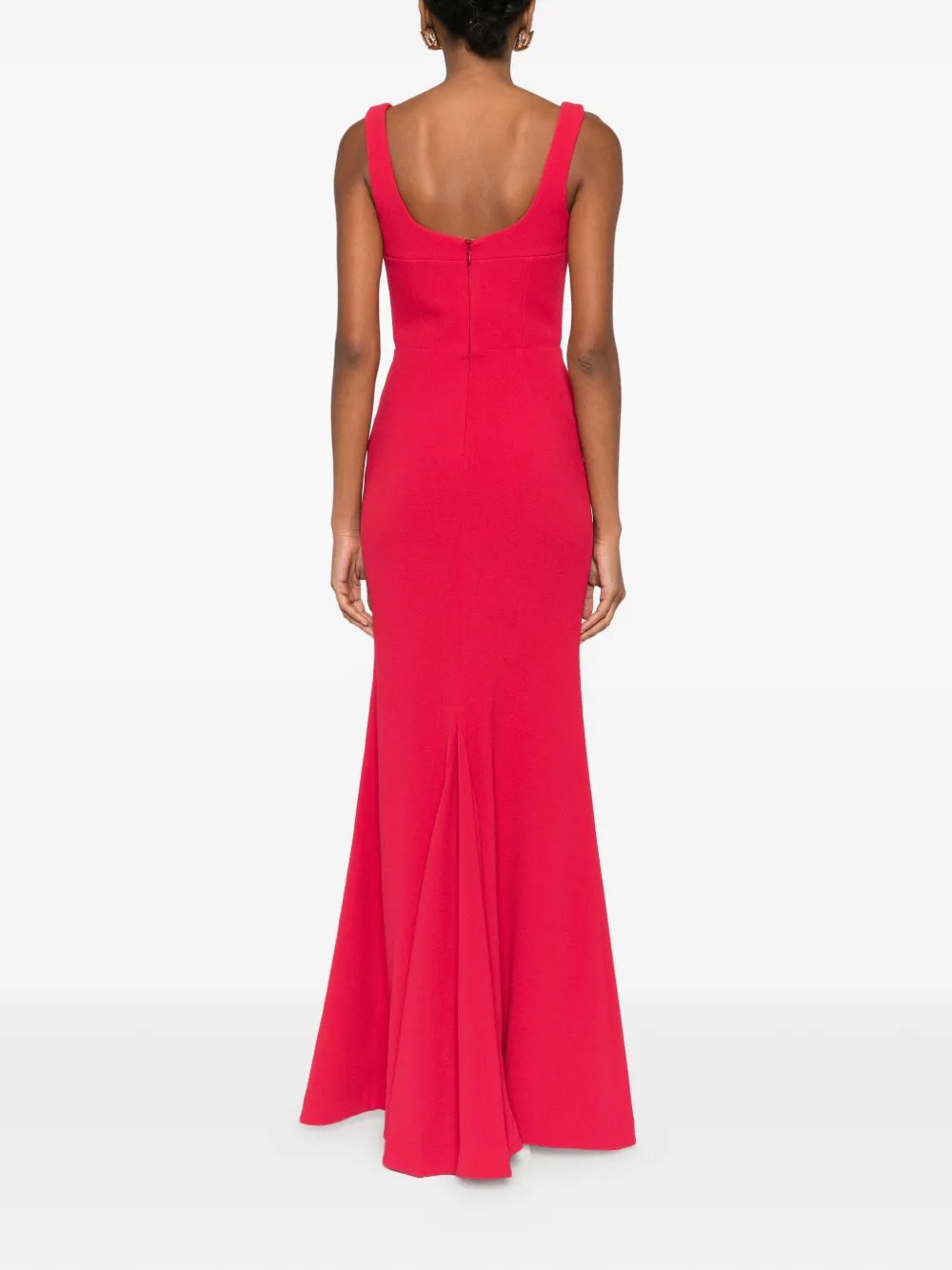 Rebecca Vallance Zarya Drapped Gown In Red