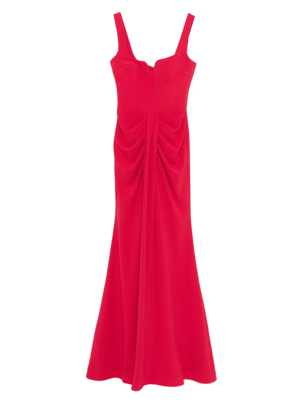 Rebecca Vallance Zarya Drapped Gown In Red