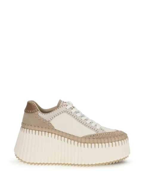 Chloé 80mm Nama suede wedge sneakers