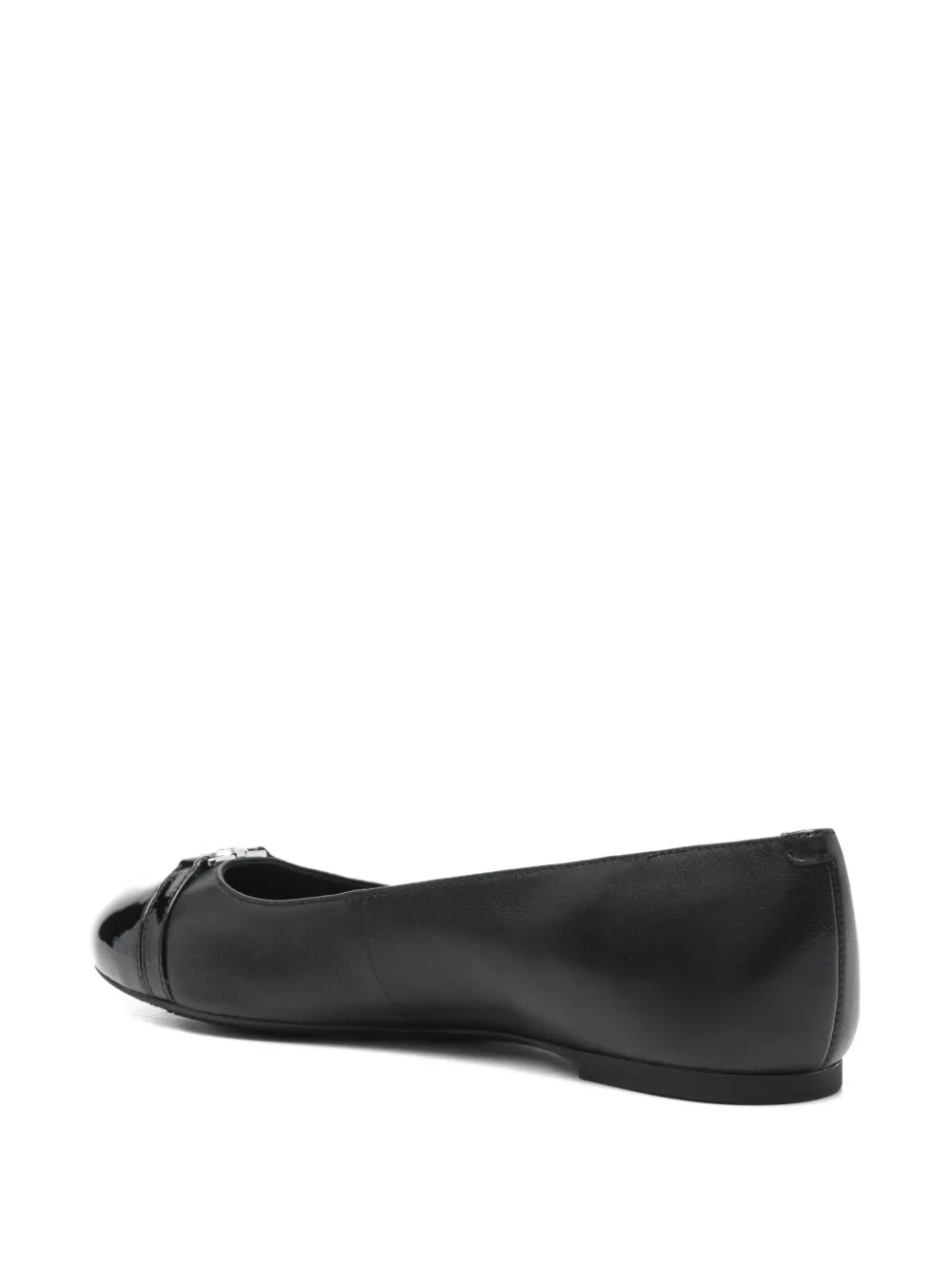 Michael Michael Kors Leather Ballet Flats In Black