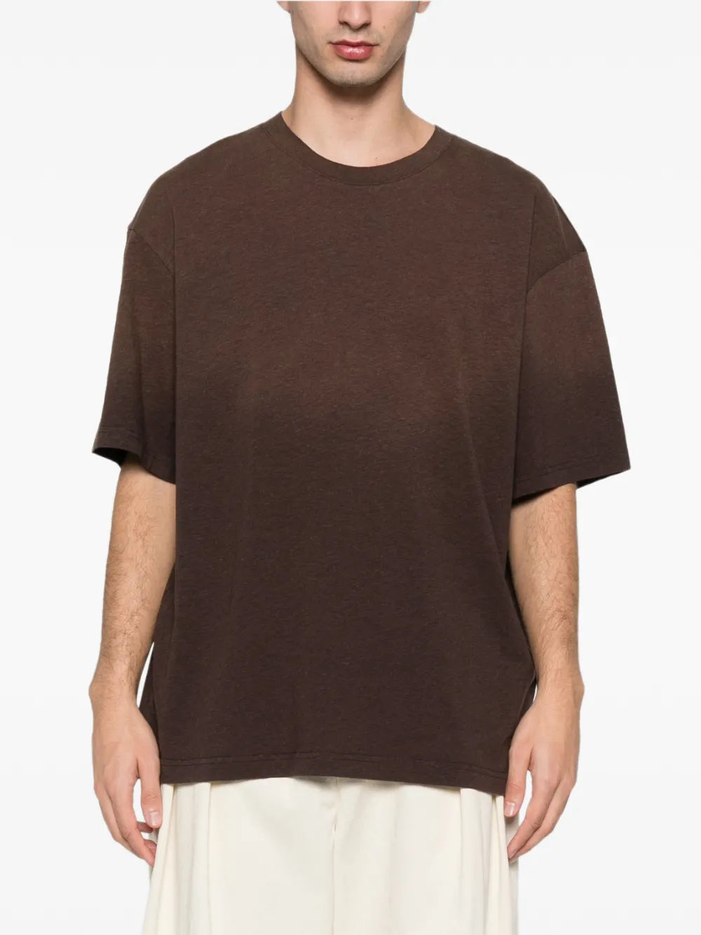 Axel Arigato Bubble Reverse T-shirt met ronde hals Bruin