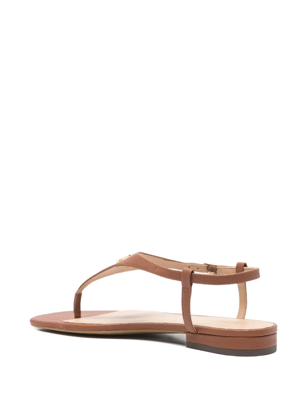 Lauren Ralph Lauren Leren sandalen met gesp Bruin