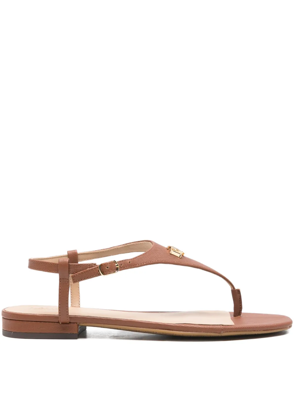 Lauren Ralph Lauren buckle-fastening leather sandals - Marrone
