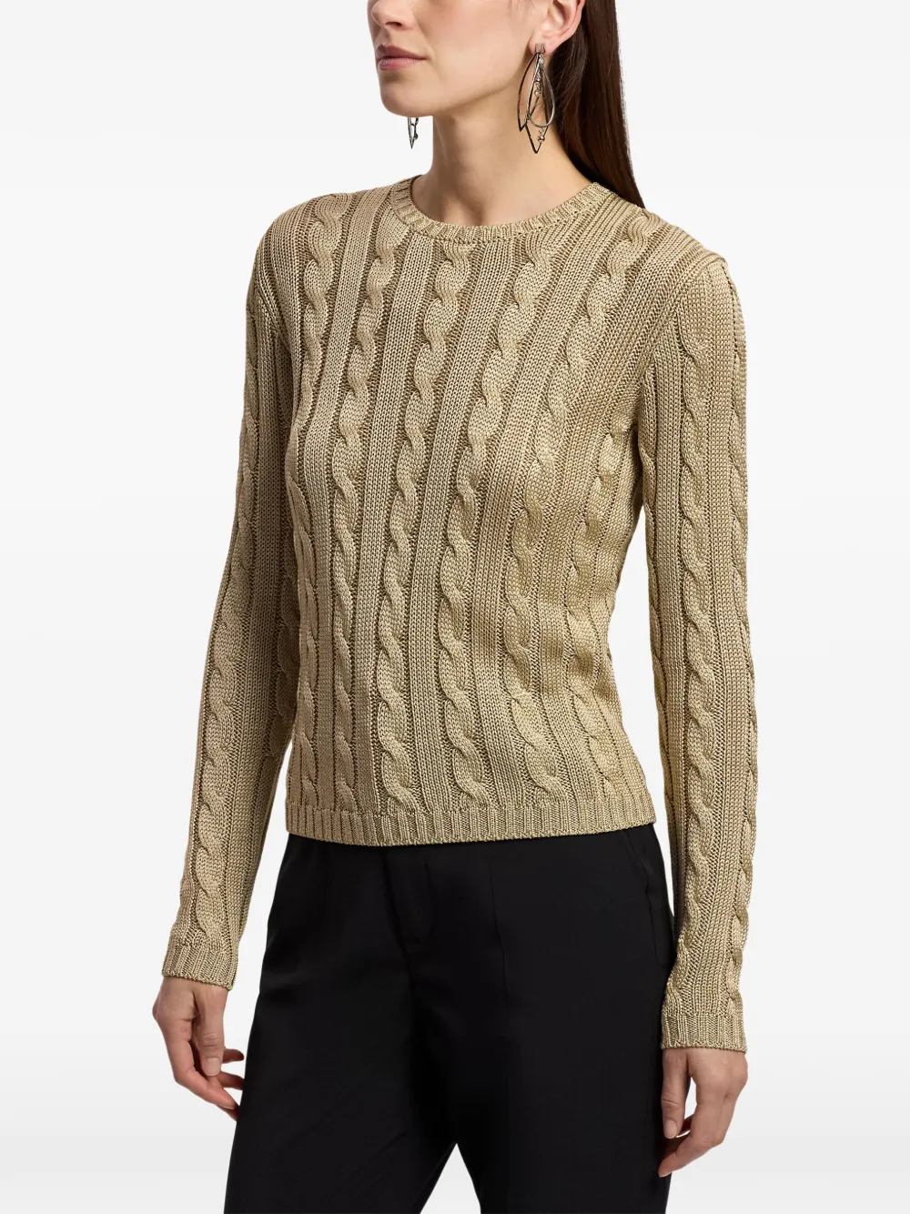 Ralph Lauren Collection Kabelgebreide trui Beige