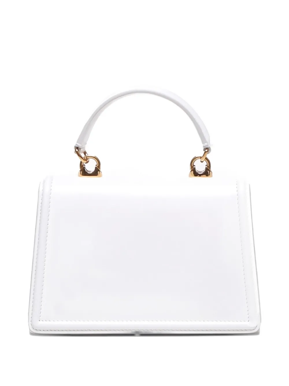 Dolce & Gabbana Small Devotion Heart-detail Flap Tote Bag In White
