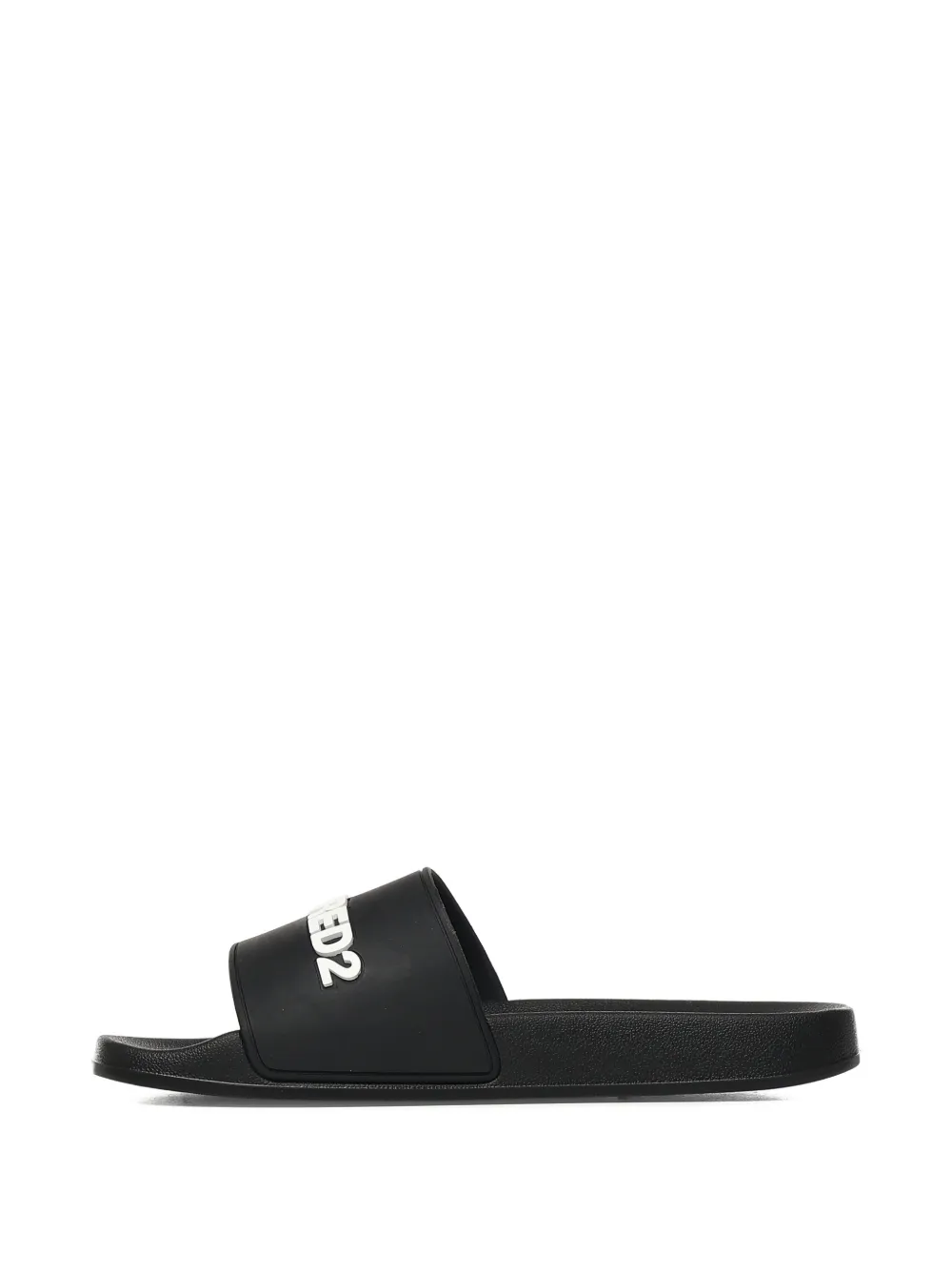 DSQUARED2 logo-embossed slides Zwart