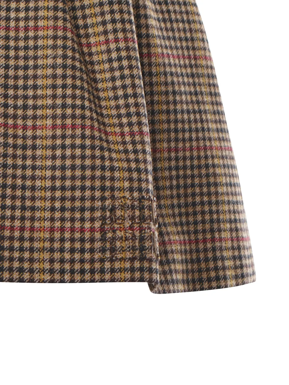  Miu Miu Check Gathered Mini Skirt - Brown 