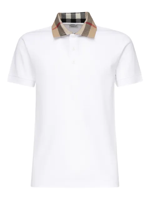 Burberry check-collar polo shirt