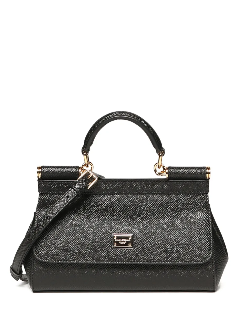 Dolce & Gabbana Small Sicily Tote Bag In Black