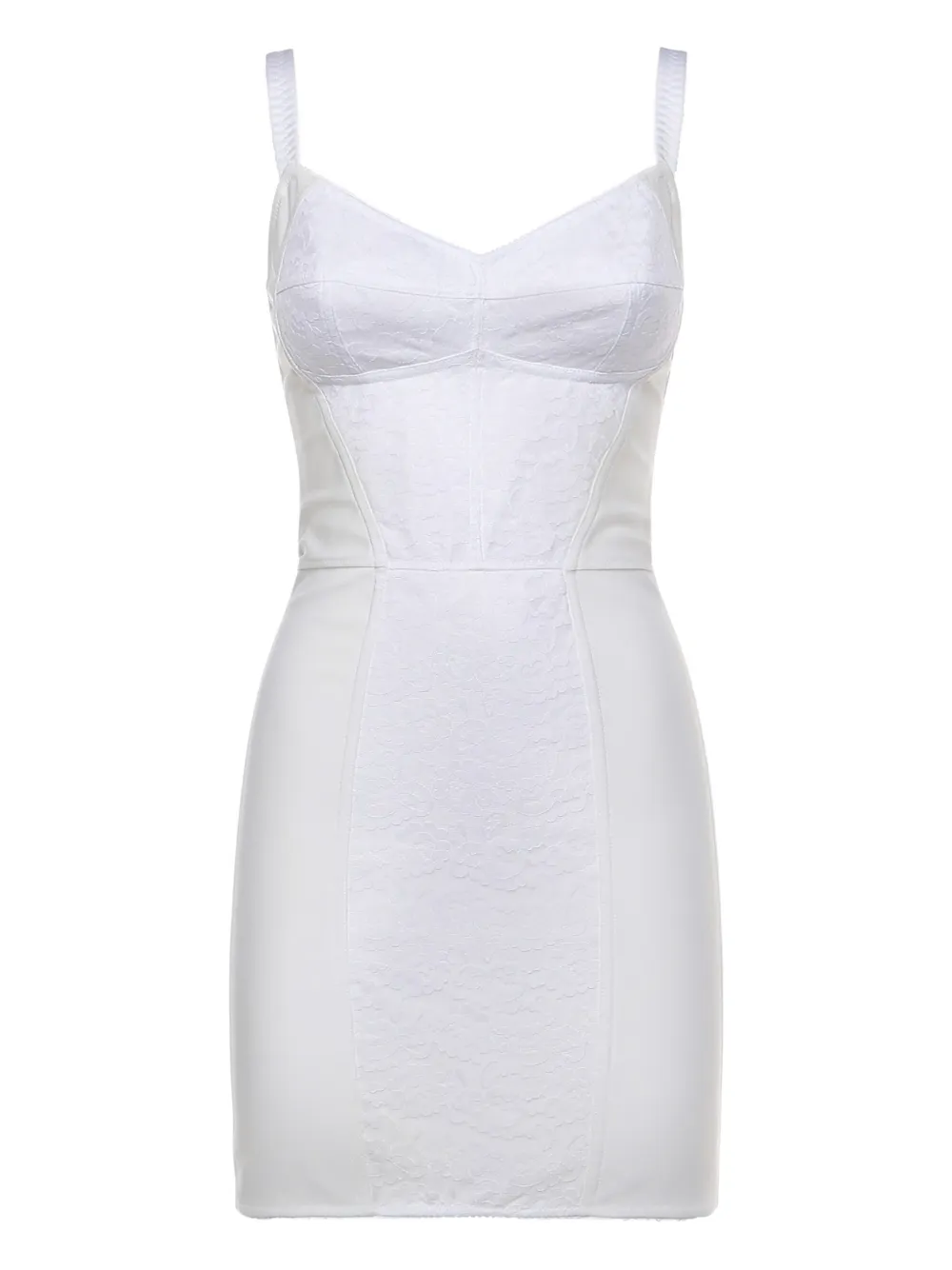Dolce & Gabbana panelled mini dress - Bianco