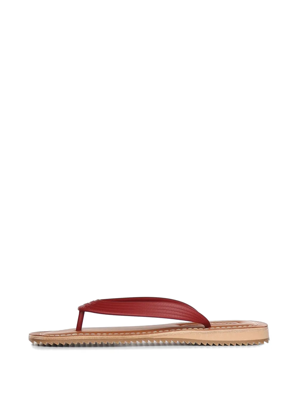 Miu Pink ribbed sandals Rood