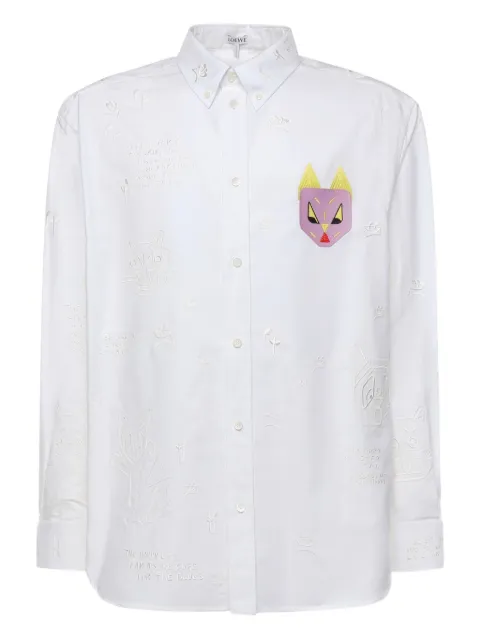 LOEWE x Louis Wain cat-appliqué shirt