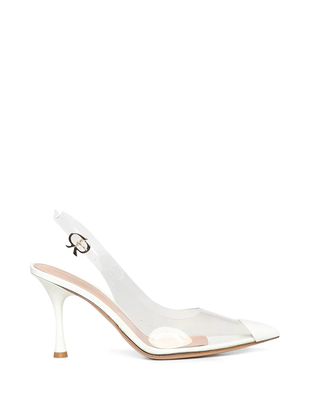 Gianvito Rossi Diana 85 Buckle-detail Mules In White