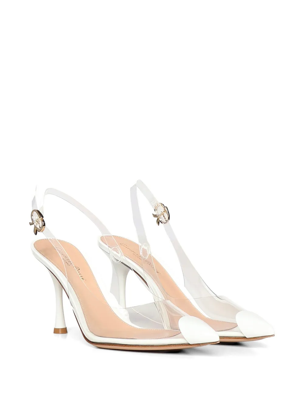 Gianvito Rossi Diana 85 buckle-detail mules Wit