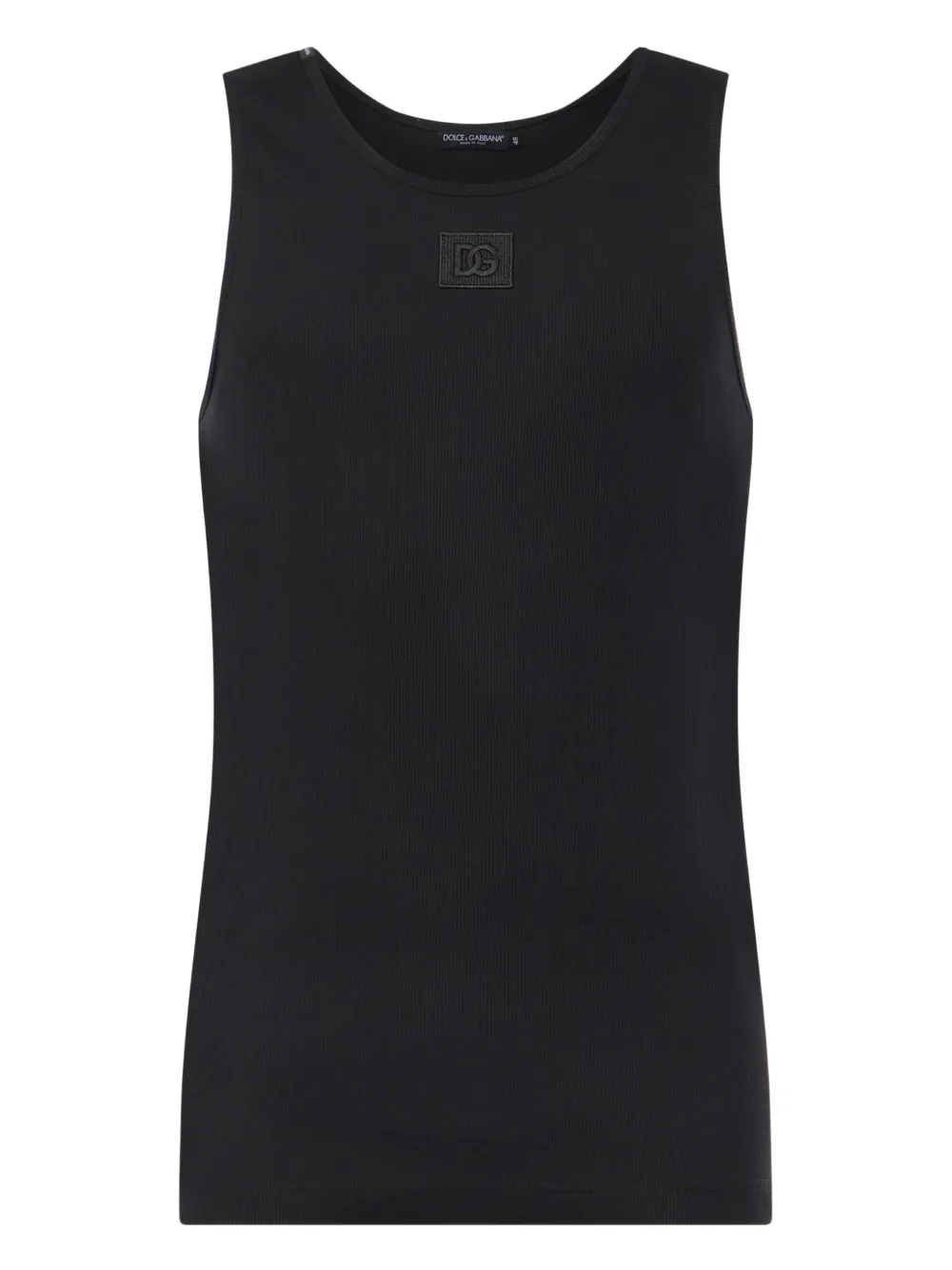 Dolce & Gabbana logo ribbed tank top - Nero