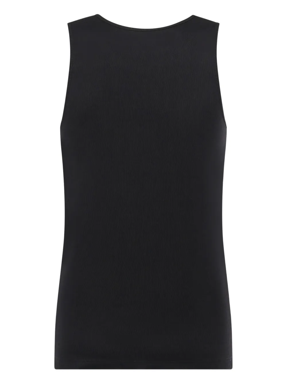 Dolce & Gabbana logo ribbed tank top - Zwart