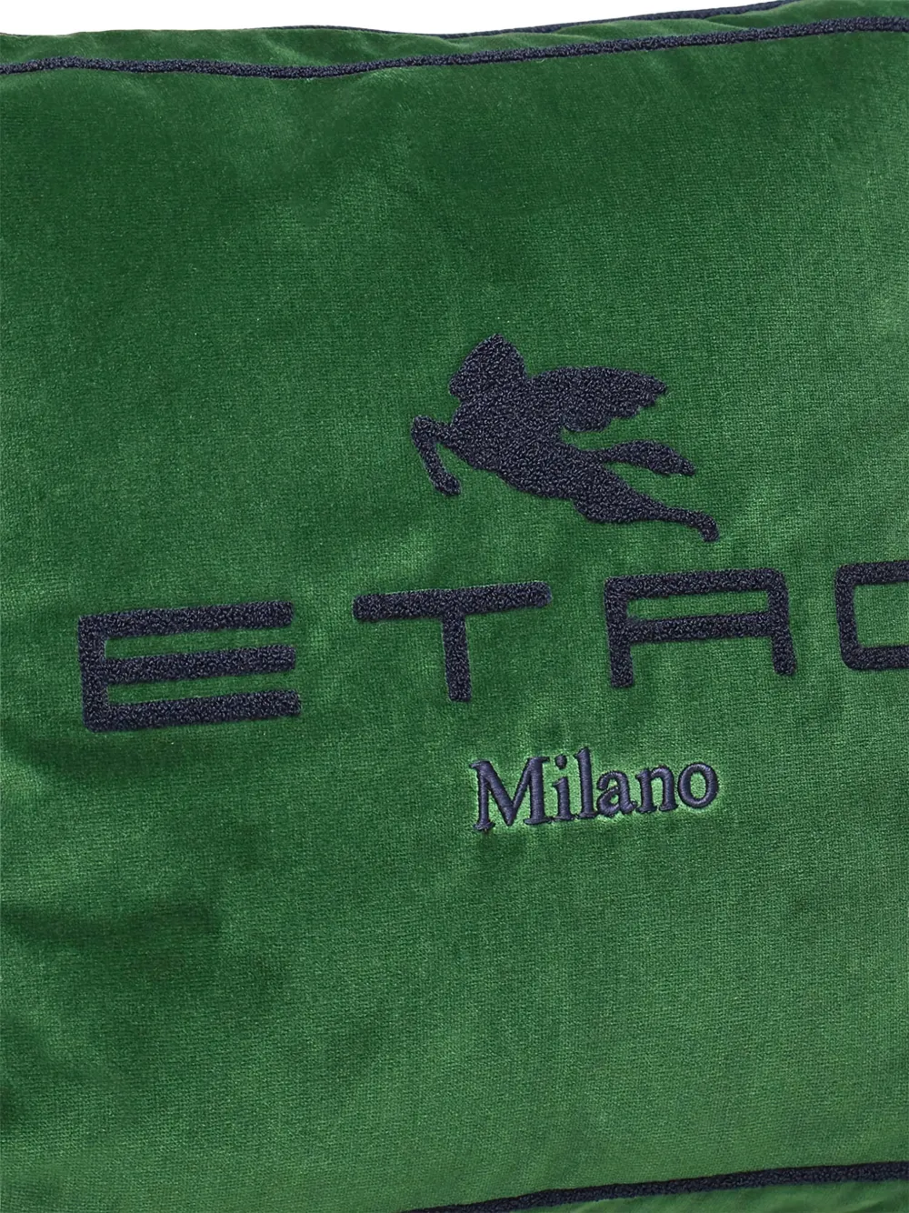 Etro Home Logo-embroidered Cushion (45cm X 45cm) In Green