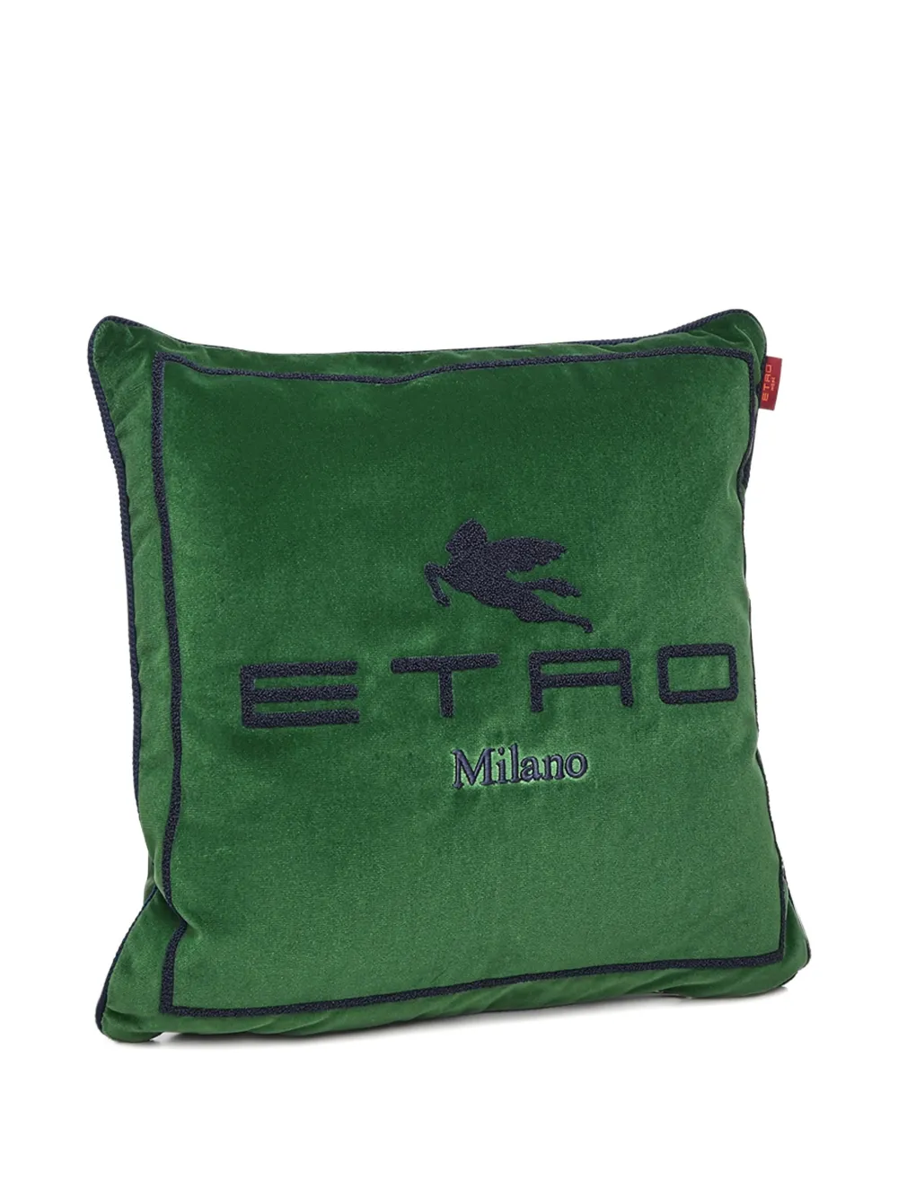 Etro Home Logo-embroidered Cushion (45cm X 45cm) In Green