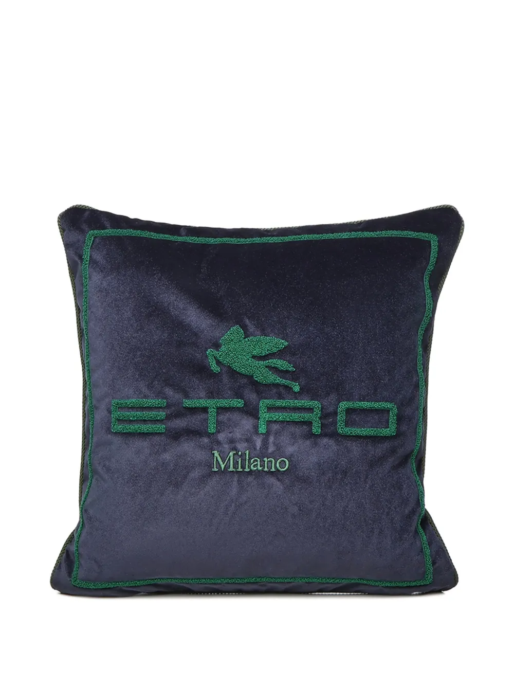 Etro Home Logo-embroidered Cushion (45cm X 45cm) In Blue