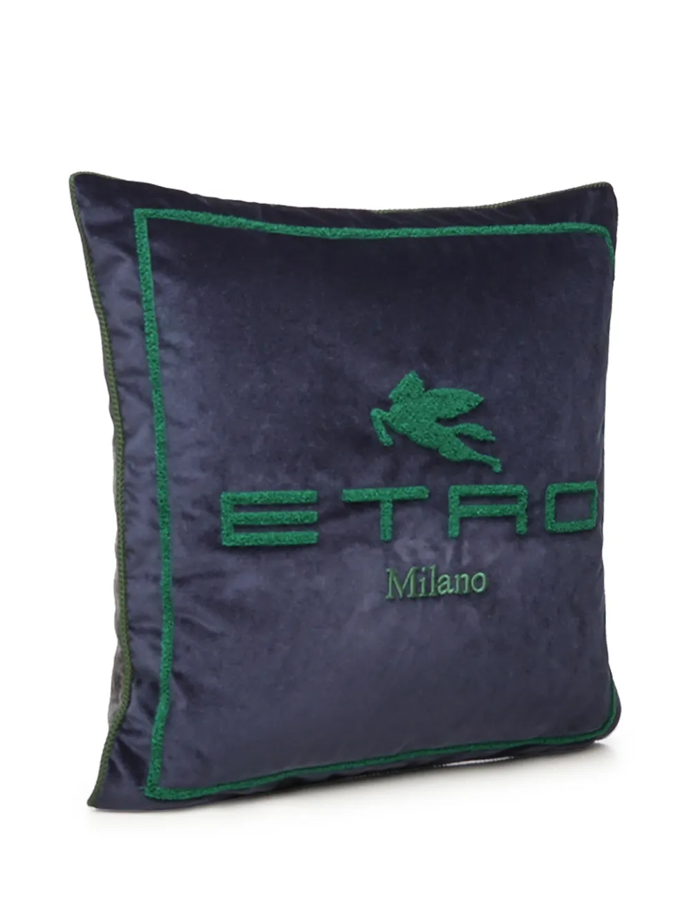  Etro Home Logo-embroidered Cushion (45cm X 45cm) - Blue 