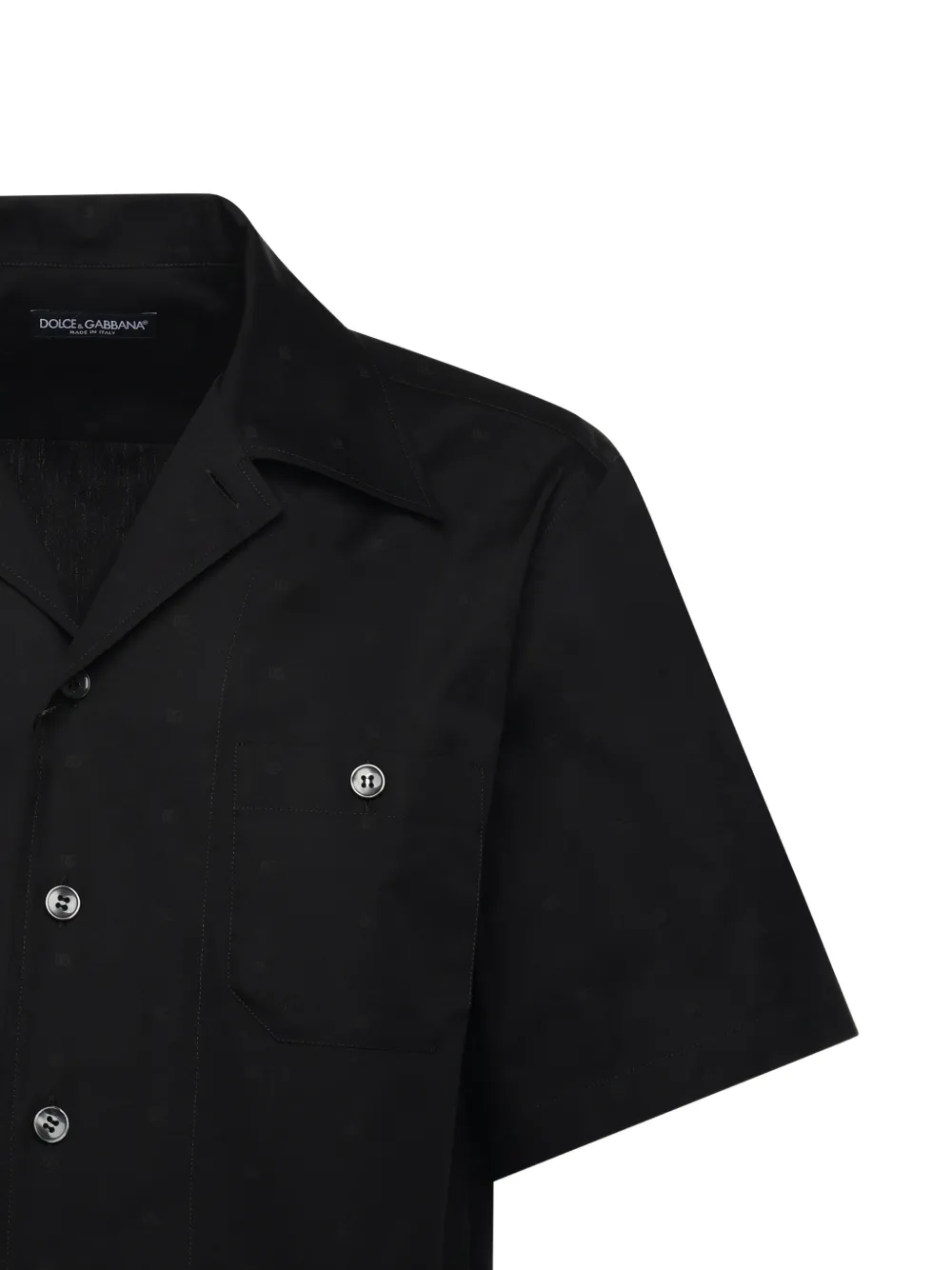 Dolce & Gabbana overhemd met korte mouwen Zwart